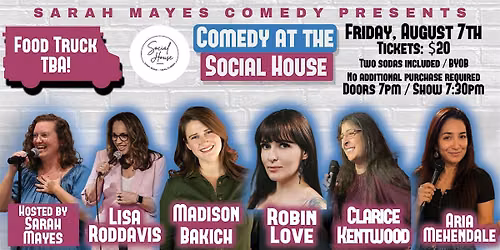 Comedy at Social House - 8\/7\/26