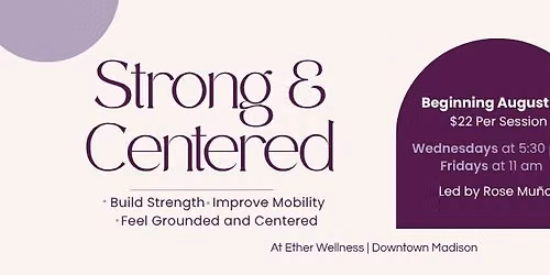 Strong & Centered: Women's Strength & Mobility Class