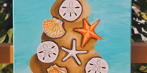 "A Beachy Christmas" Sip & Paint Class!