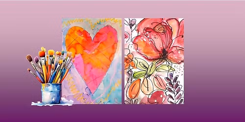 Bright & Bold Modern Watercolor Sip & Paint