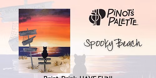 Spooky Beach Paint and Sip Night Out