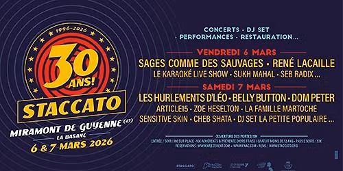 LES 30 ANS DE STACCATO !