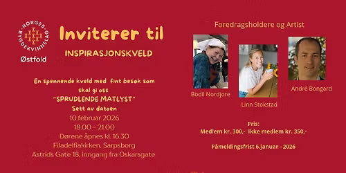 Inspirasjonskveld: "Sprudlende Matlyst"