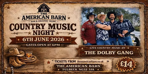Country Music & Line Dancing Night - Saturday June 6th - The American Barn Fulbeck