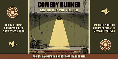 Comedy Bunker \u2022 Standup Open Mic in English \u2022 FREE entrance