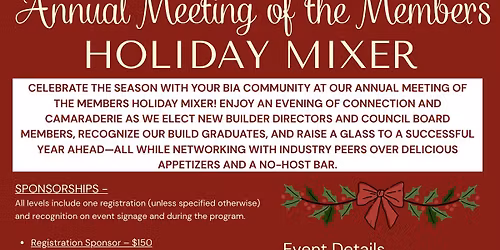 Annual Meeting of the Members Holiday Mixer