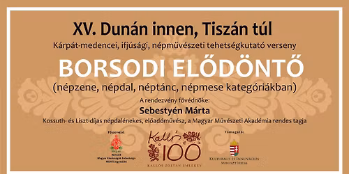 XV. Dun\u00e1n innen, Tisz\u00e1n t\u00fal - Borsod-Aba\u00faj-Zempl\u00e9n v\u00e1rmegyei el\u0151d\u00f6nt\u0151