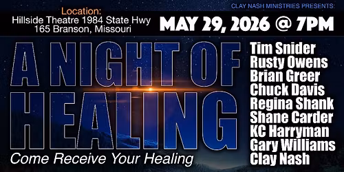 Night of Healing in Branson! 