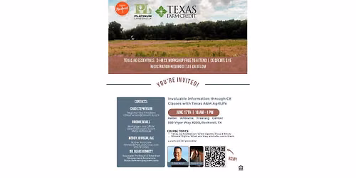 Texas Ag Essentials: A CE Workshop for Realtors