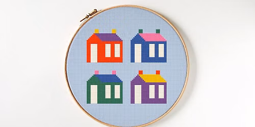 Beginning Counted Cross-Stitch - Shaker House - at Community Craft