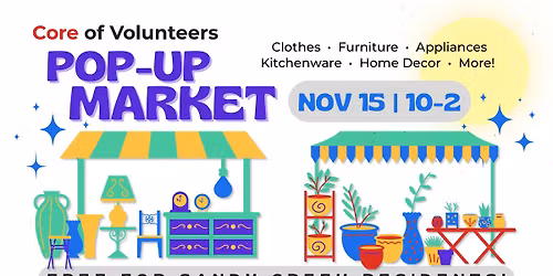 Free Pop-Up Market for Sandy Creek Residents