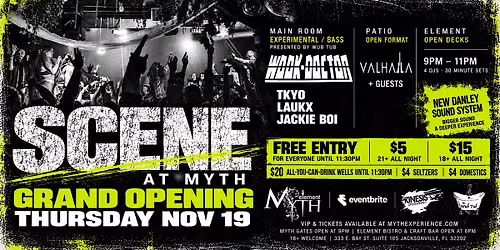 SCENE Grand Opening at Myth | Thursday, Nov. 19 2026