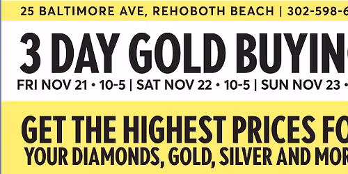 3 Day Gold Buying Event