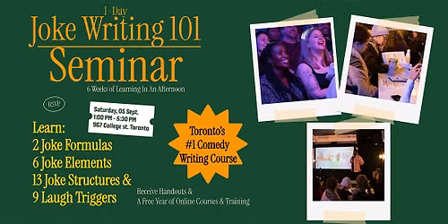 1-Day Joke Writing 101 Seminar