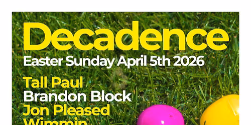 Decadence Boutique Easter Sunday 2026 Stratford Upon Avon