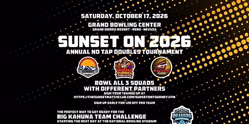 Sunset On 2026 Annual No Tap Doubles Tournament