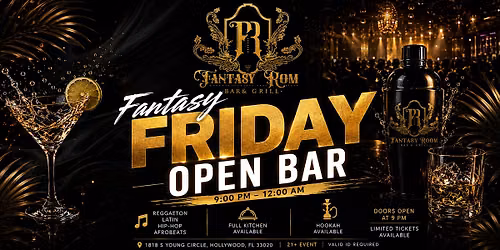 Fantasy Friday Open Bar