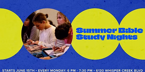 Summer Bible Study Nights