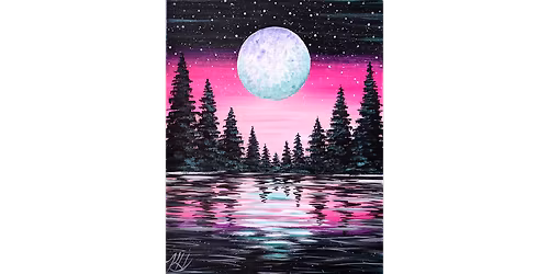 Vibrant Moon Forest - Paint and Sip in Tyler | Classpop!\u2122