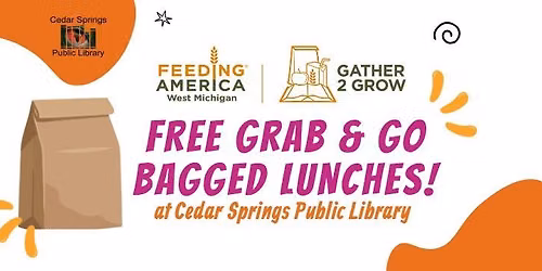 FREE Grab & Go Lunches for Kids at Cedar Springs Public Library