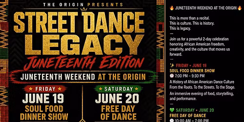 JUNETEENTH SUMMER RECITAL AND FREE DAY OF DANCE WEEKEND