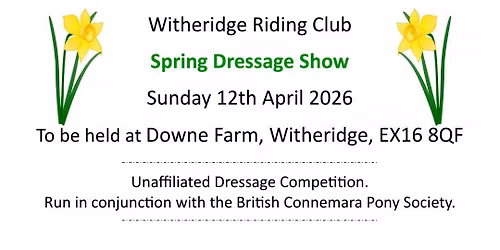 WRC Spring Dressage Show - OPEN TO ALL! 