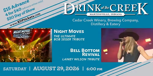 Night Moves (Bob Seger Tribute) & Bell Bottom Revival (Lainey Wilson Tribute)