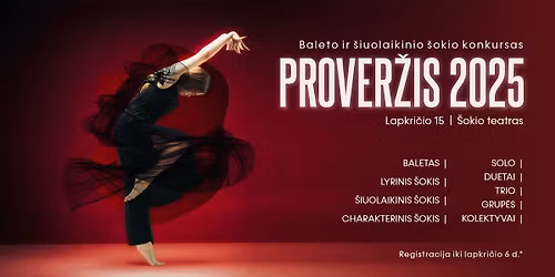 Rudens PROVER\u017dIS 2025 | Baleto ir \u0161iuolaikinio \u0161okio konkursas