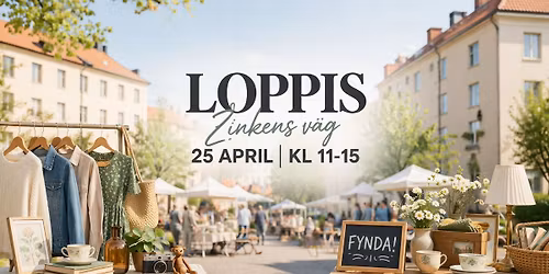 Loppis 25:e april p\u00e5 Zinkens v\u00e4g