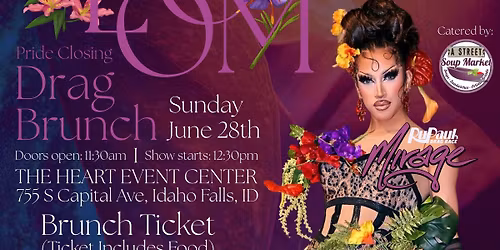 BLOOM BRUNCH FEATURING MIRAGE FROM RUPAUL\u2019S DRAG RACE\ud83c\udf3a