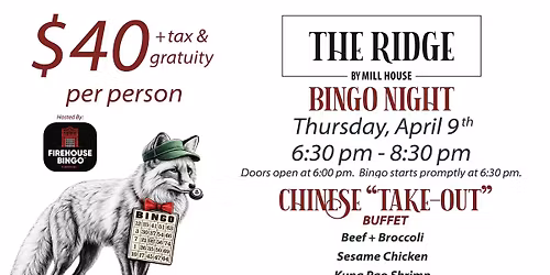 Bingo Night at The Ridge by Mill House