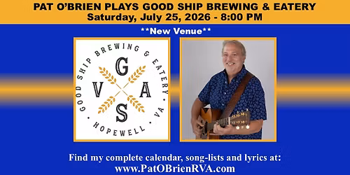 Pat O'Brien Debuts at Good Ship Brewery & Eatery