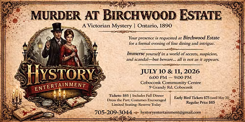 M**der at Birchwood Estate \u2014 A Victorian Dinner Experience