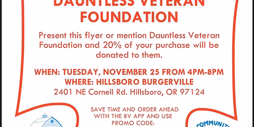 Burgerville Community Fundraiser for DVF