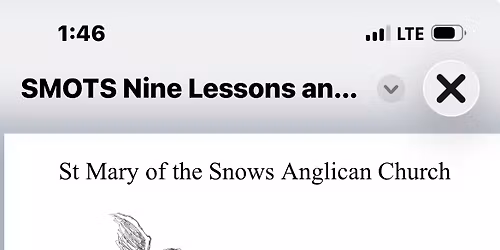 Nine Lessons & Carols at 7pm