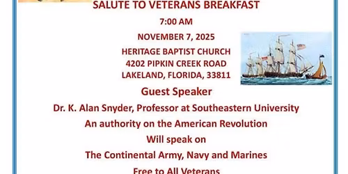 16th Annual Salute to Veterans Breakfast