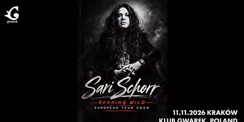Sari Schorr \u201eRunning Wild\u201d | 11\/11\/2026 | Krak\u00f3w, Klub Gwarek