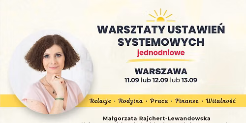Ustawienia Systemowe Warszawa 11.09 lub 12.09 lub 13.09