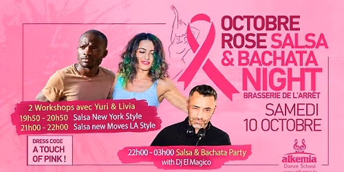 Pink October \/ Octobre Rose \ud83c\udf80 Salsa & Bachata Smooth Night + Salsa Workshops