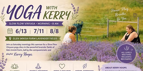 Yoga in the Lavender Field with Kerry Hoops