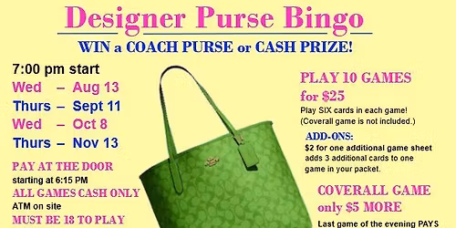 Coach Purse Bingo