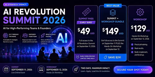 AI Revolution Summit 2026: AI for High-Performing Teams & Founders