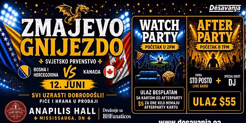 Zmajevo Gnijezdo 12. Juni - Watch Party & Afterparty 