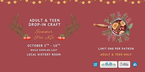 Adult & Teen Drop-In Craft: Simmer Pots