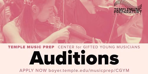 Auditions: Center for Gifted Young Musicians