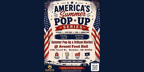 America's Summer Pop-Up Series | Avanti Boulder Artisan Market