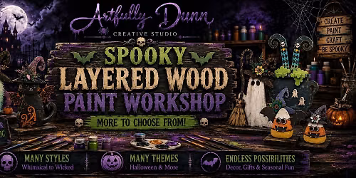 Spooky Layered Wood Paint Workshop