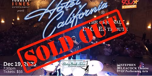 HOTEL CALIFORNIA - THE ORIGINAL EAGLES TRIBUTE - GEORGINA, ONTARIO - FRIDAY DECEMBER 19 - SOLD OUT
