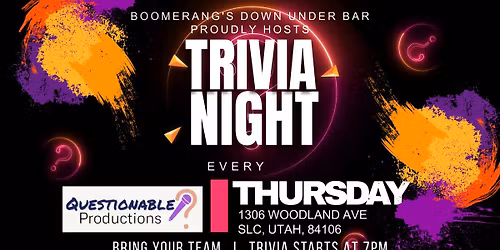 Trivia Night Thursday!