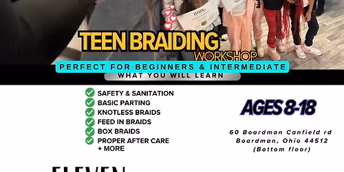 Kids Braiding Workshop! Ages 8-18